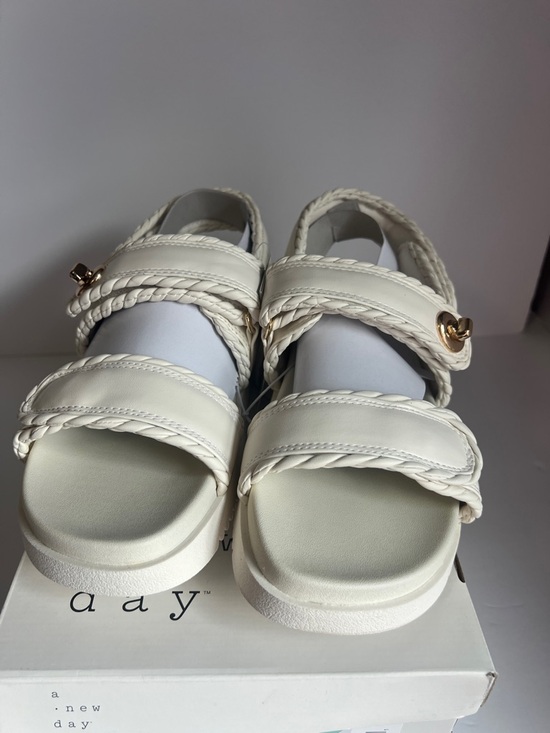 a new day Shoes - a new day Cream Braided-Strap Platform Sandals